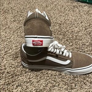 Vans Brown and White Sneakers